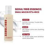 KSECRET SEOUL1988 Essence Snail Mucin 97% + Rice 100ml - Image 3